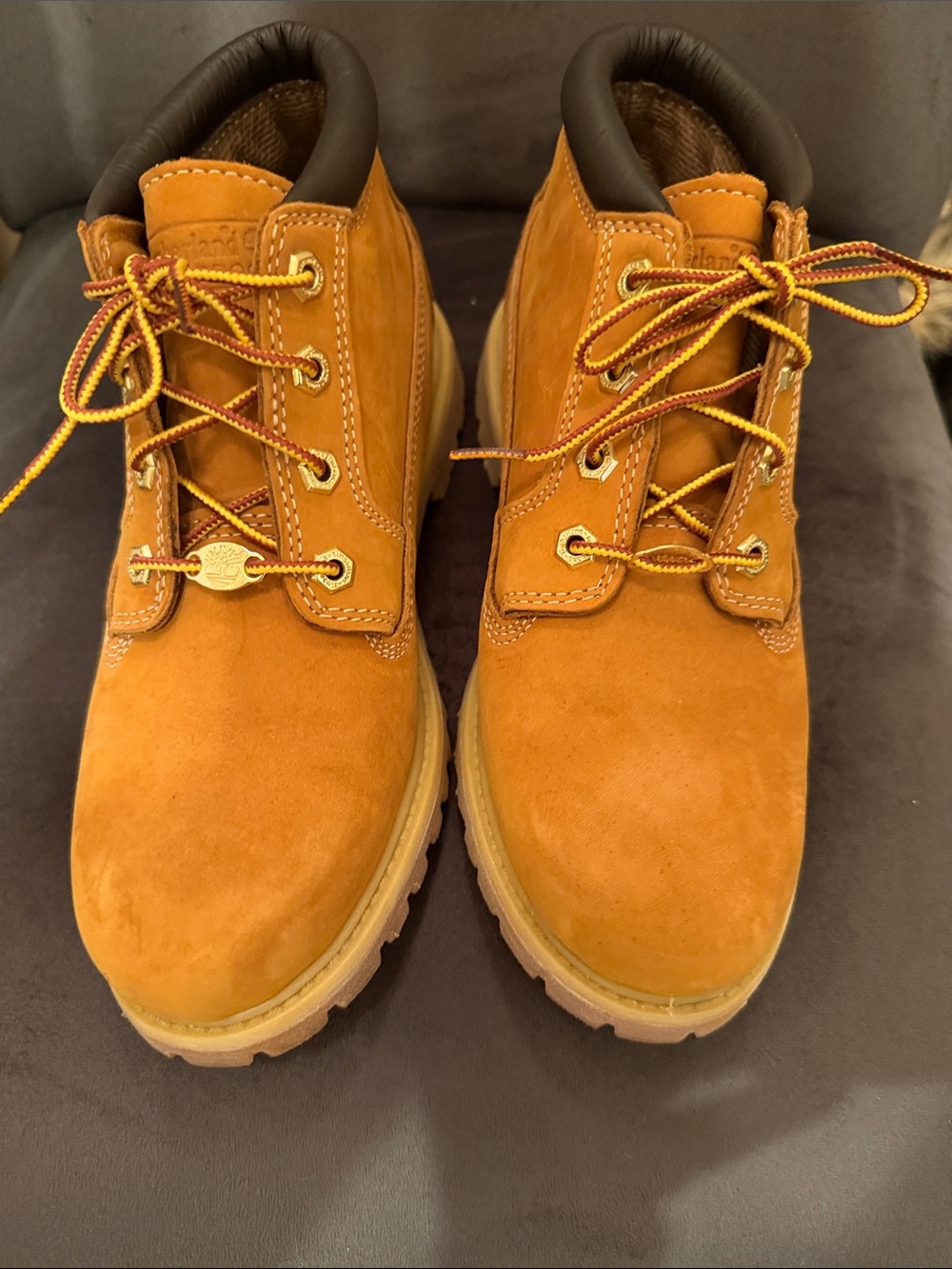 Timberland Wheat Nubuck Lace-Up Work Boots
